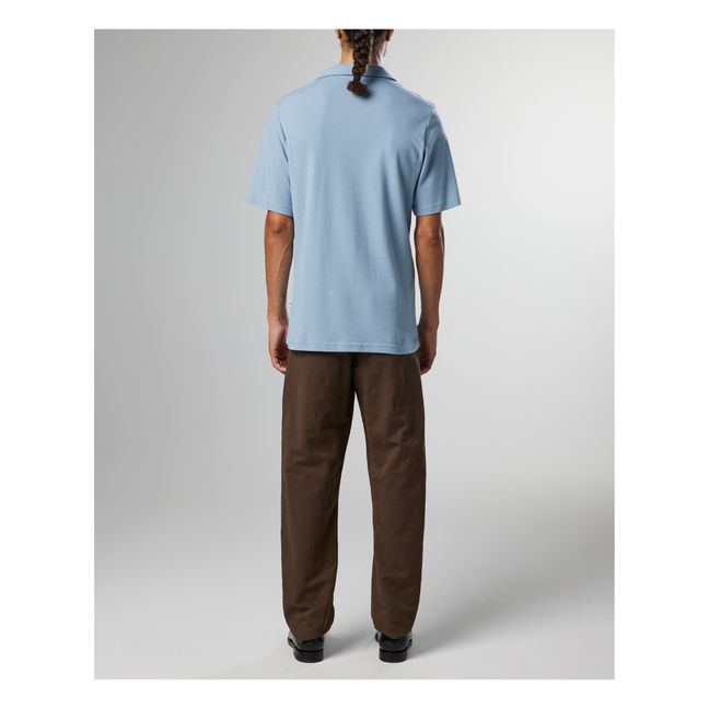 Polo Ross 3463 in cotone organico | Azzurro