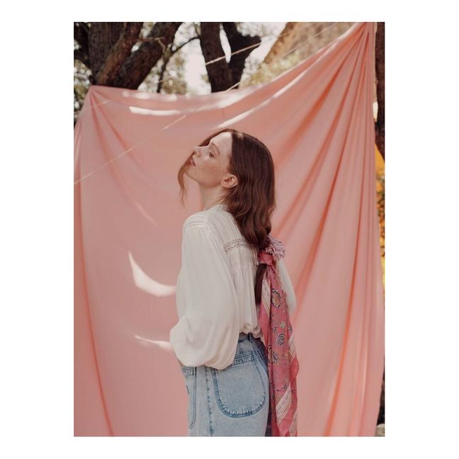 Foulard Soie Romy | Rose