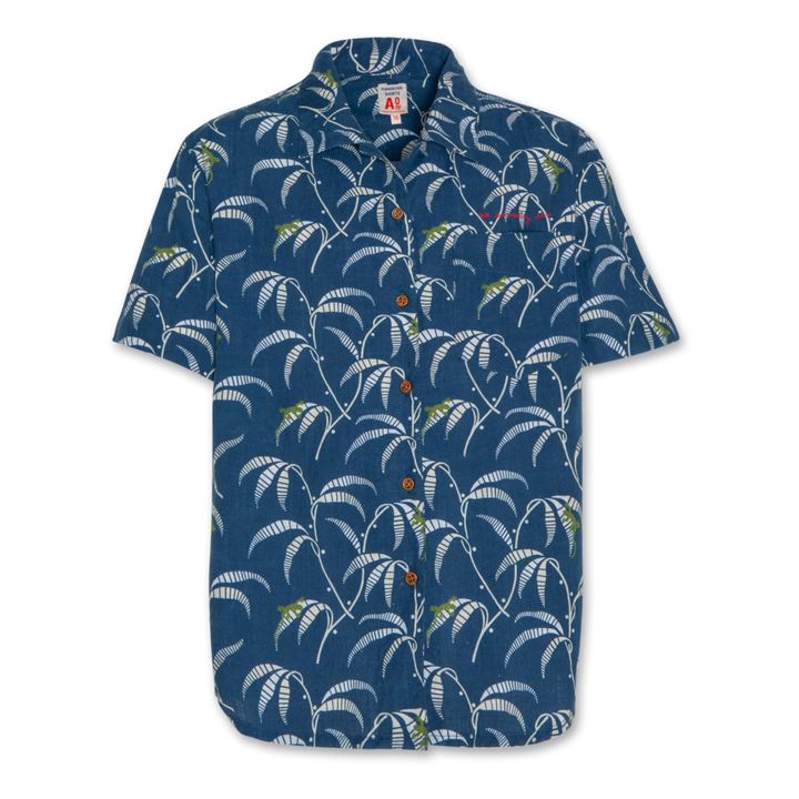 Hemd Hawaiianische Eidechse | Blau- Produktbild Nr. 0