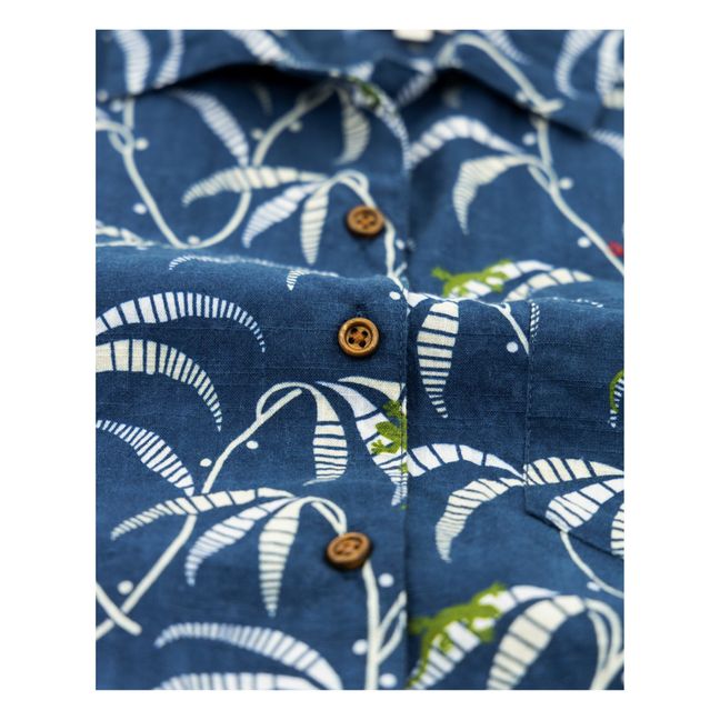 Camicia Hawaiian Lucertole | Blu
