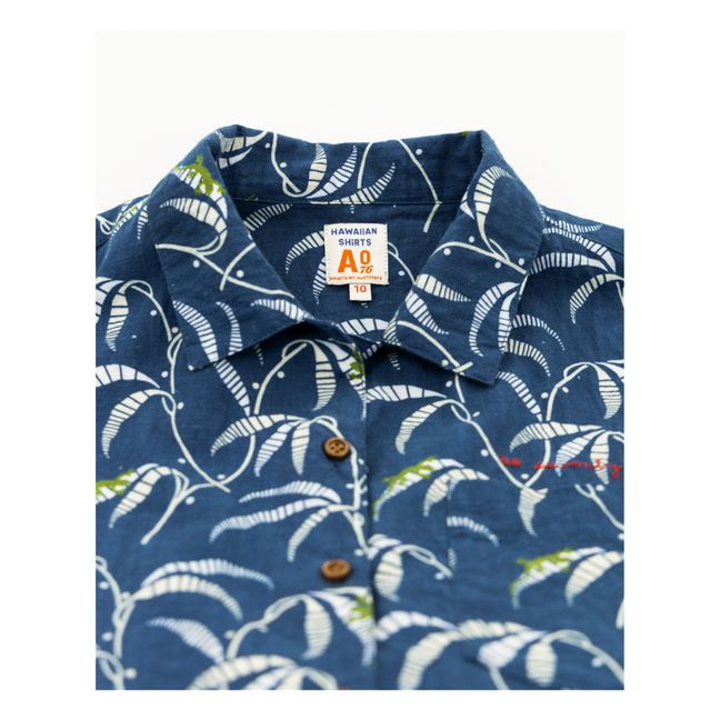 Camicia Hawaiian Lucertole | Blu