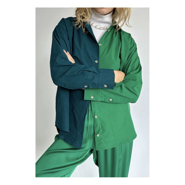 Camisa de popelina Duo | Verde- Imagen del producto n°1