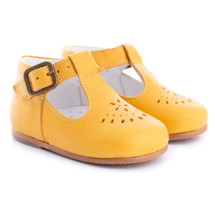 Milton Buckled T-bar Shoes | Amarillo- Imagen del producto n°1