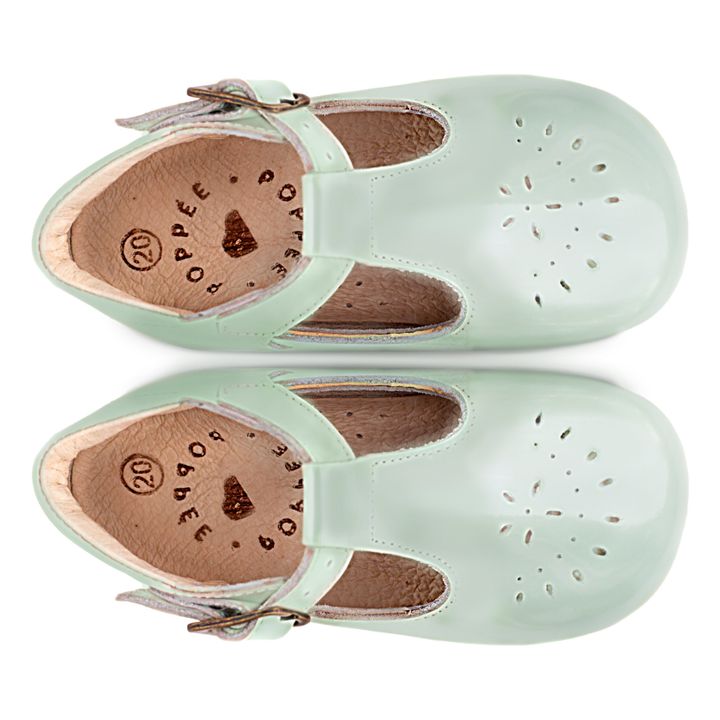 Milton Buckled T-bar Shoes | Verde acqua- Immagine del prodotto n°2