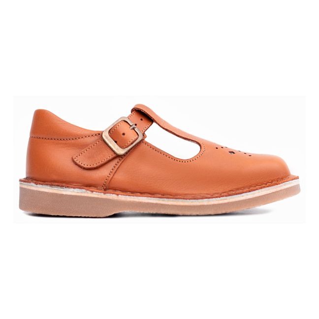 Choux Buckled T Strap Shoes | Orange