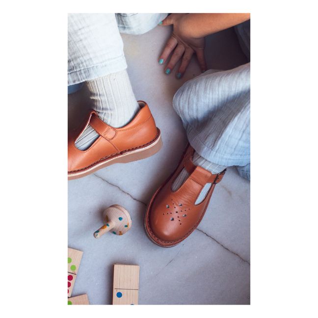 Choux Buckled T Strap Shoes | Naranja