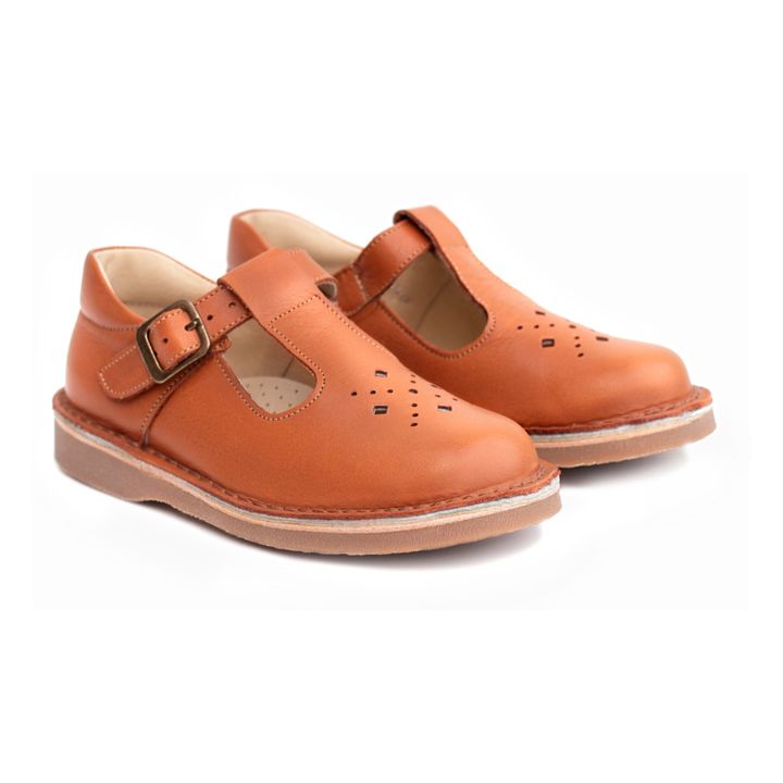 Choux Buckled T Strap Shoes | Arancione- Immagine del prodotto n°3