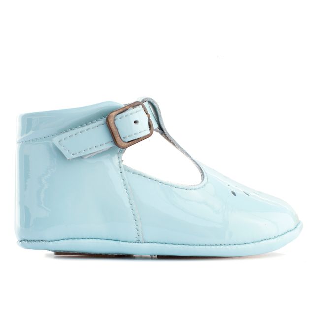 Minimilton Vinyl T-Bar Booties | Azul