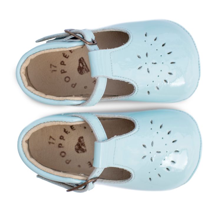 Minimilton Vinyl T-Bar Booties | Blu- Immagine del prodotto n°2