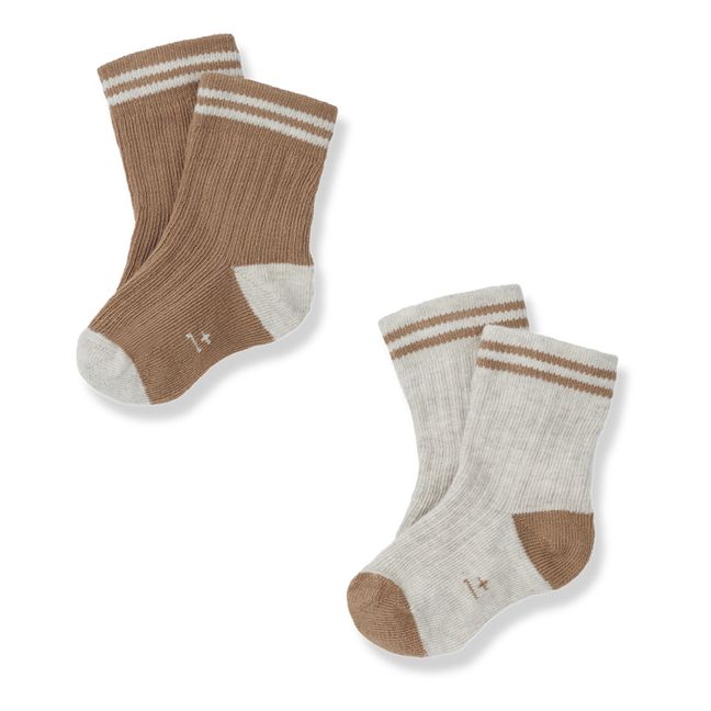 2 Paar Socken Kody | Kamelbraun