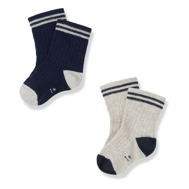 Lote de 2 pares de calcetines Kody | Azul Marino
