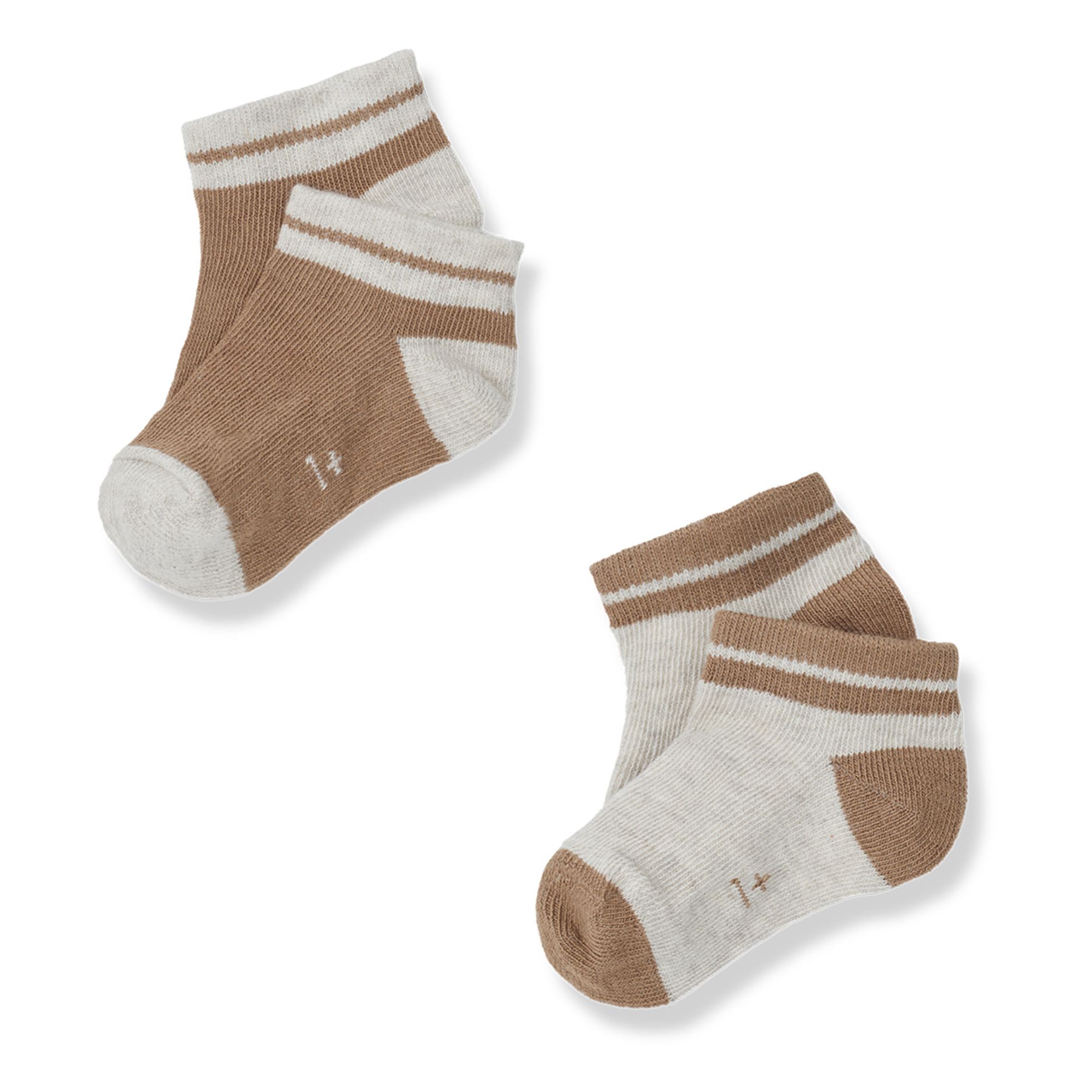 Lote de 2 pares de calcetines bajos Zev | Camel- Imagen del producto n°0