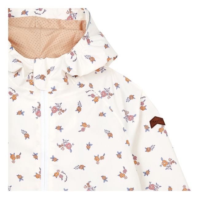 Recycled Floral Pac-A-Mac Raincoat | White