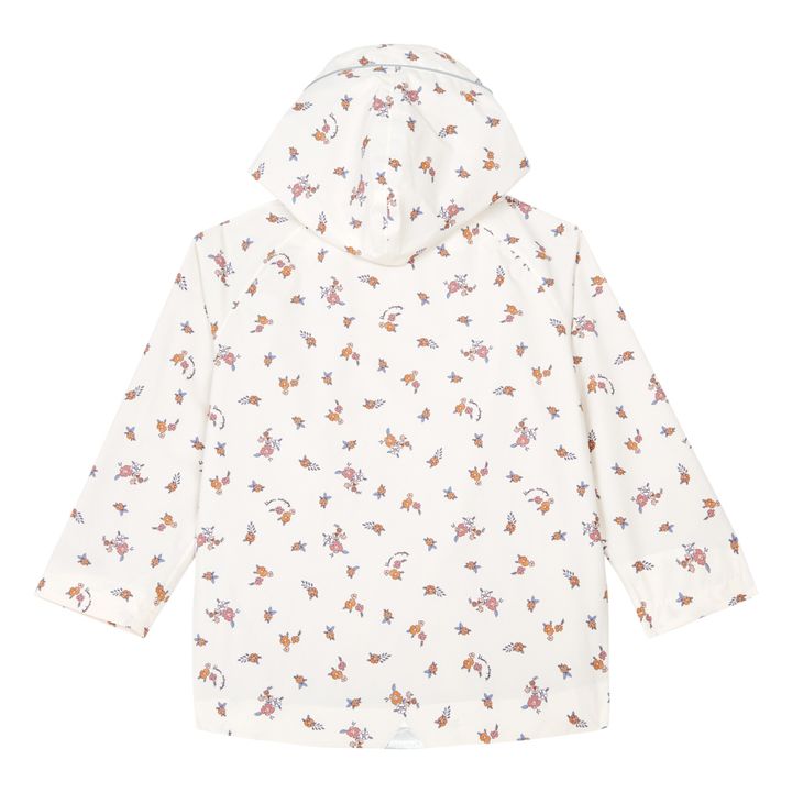 Recycled Floral Pac-A-Mac Raincoat | White- Product image n°2
