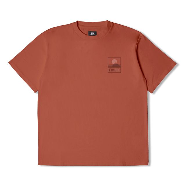 T-shirt Sunset  | Rosso mattone