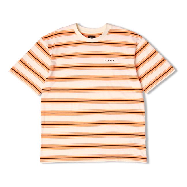 Quarter Striped T-shirt  | Naranja
