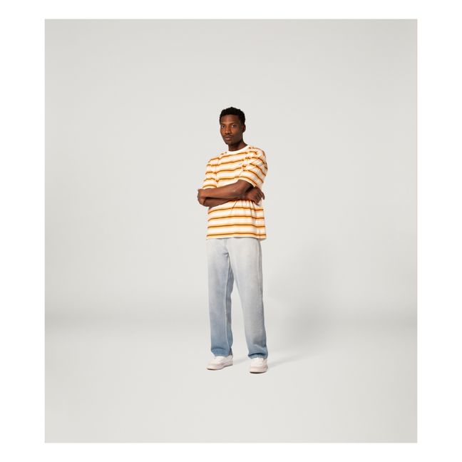 Quarter Striped T-shirt  | Orange