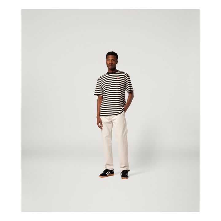 Basic Stripe T-shirt | Ecru- Product image n°1