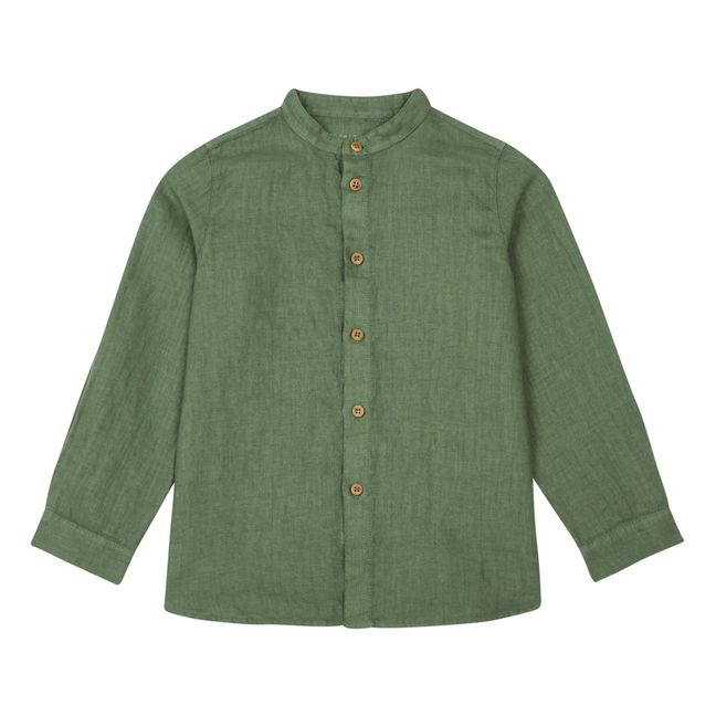 Camisa de lino | Verde Kaki