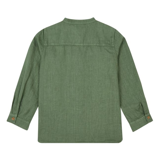 Camicia di lino | Verde militare
