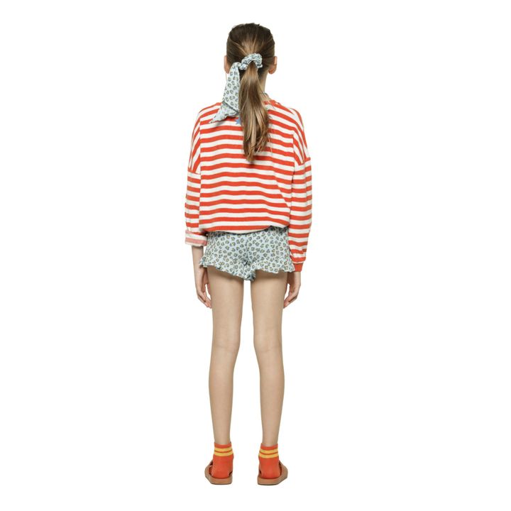 Baby Striped Organic Cotton Terry Sweatshirt | Red- Product image n°4