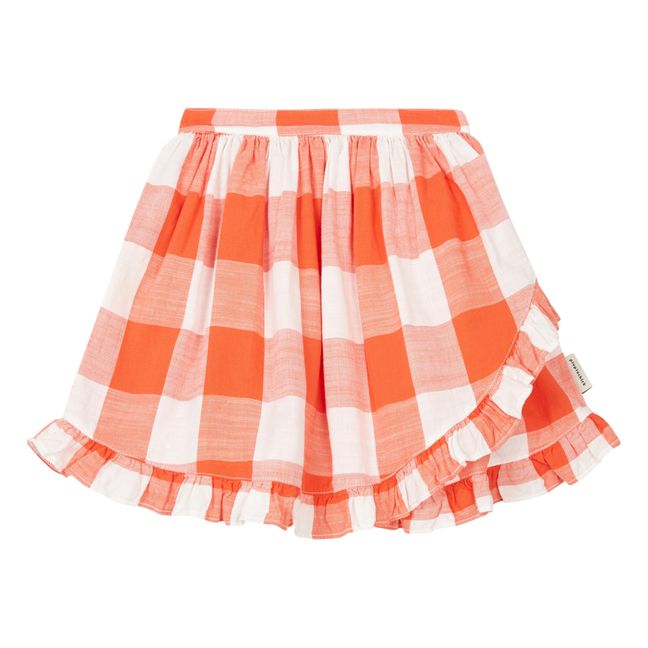 Jupe-Short Coton Bio Vichy | Rouge