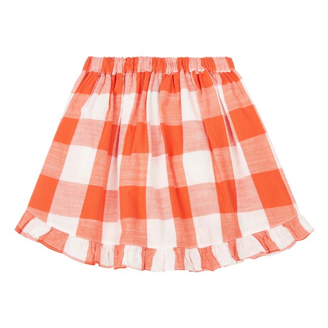 Jupe-Short Coton Bio Vichy | Rouge