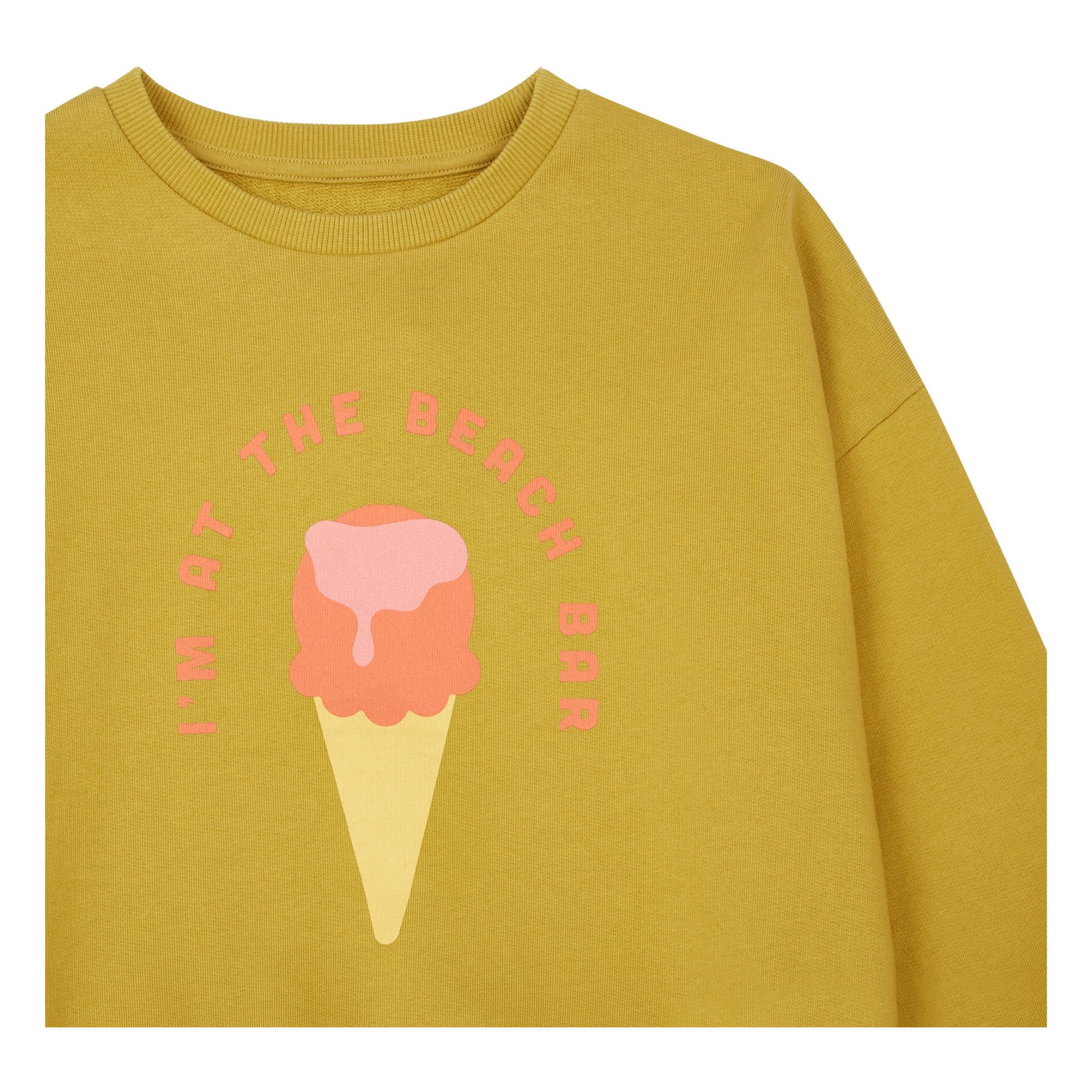 Ice Cream Organic Cotton Sweatshirt | Khaki