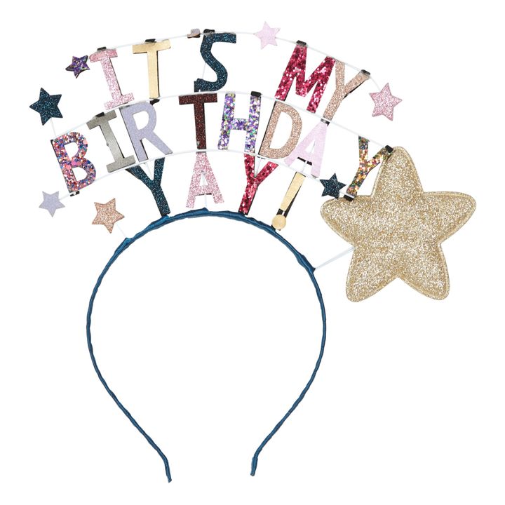 Cerchietto "It's My Birthday" | Dorato- Immagine del prodotto n°0