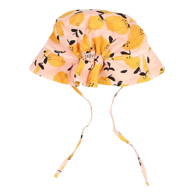 Chapeau Coton Bio Citrons Bébé | Corail
