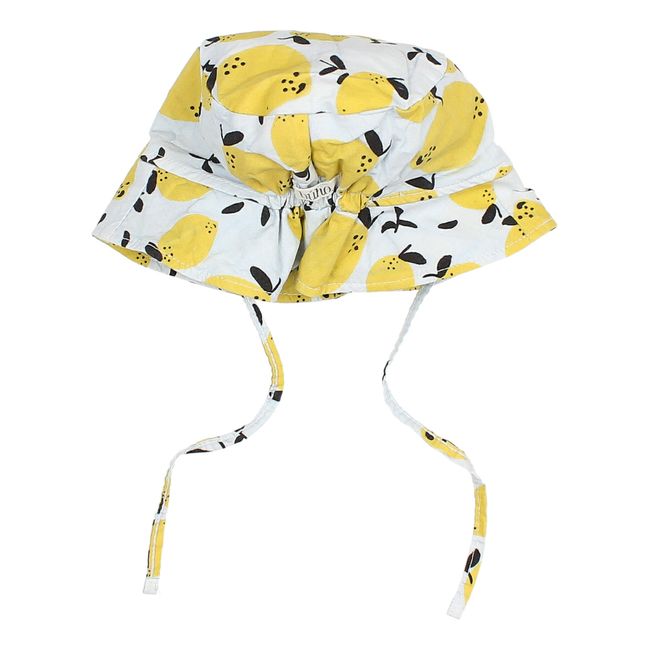 Chapeau Coton Bio Citrons Bébé | Bleu ciel