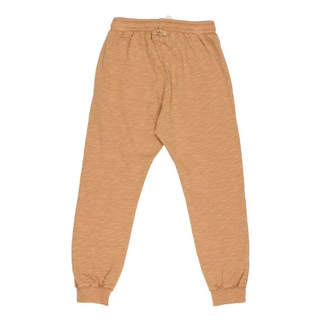 Jogger de algodón ecológico jaspeado | Caramelo