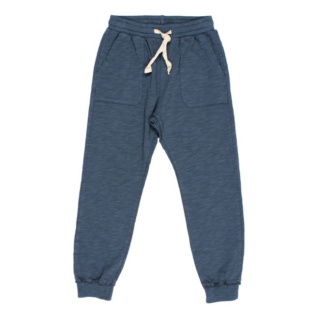 Jogger de algodón ecológico jaspeado | Azul Marino