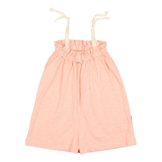Combishort à Bretelles Coton Bio Flamé | Rose