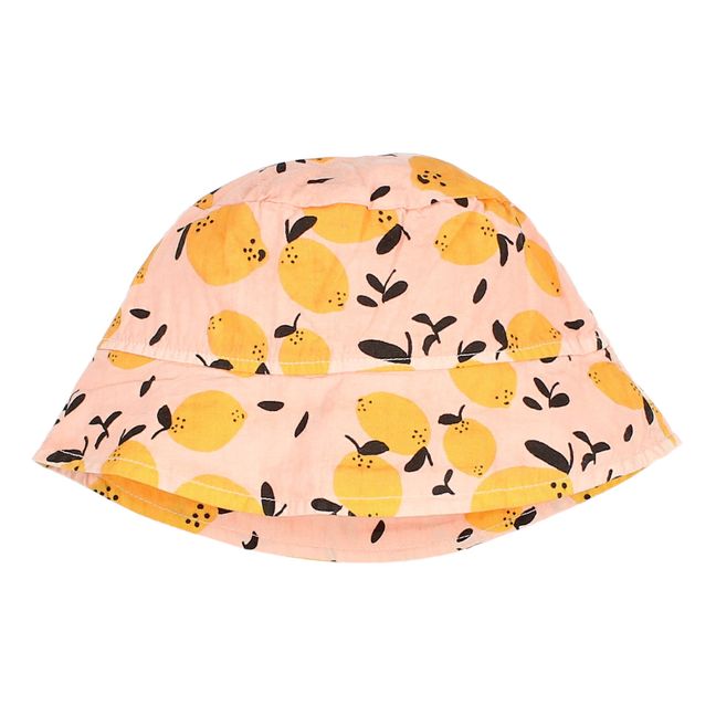Lemons Organic Cotton Hat | Coral