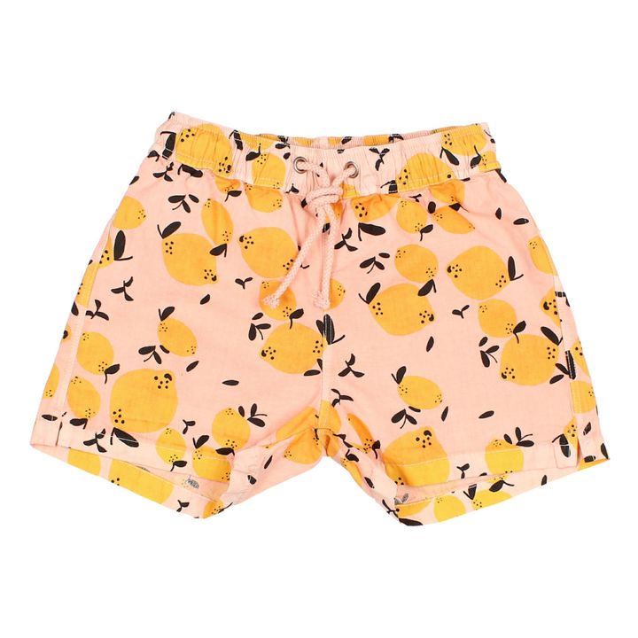 Búho Organic Cotton Lemon Swim Trunks Coral Smallable