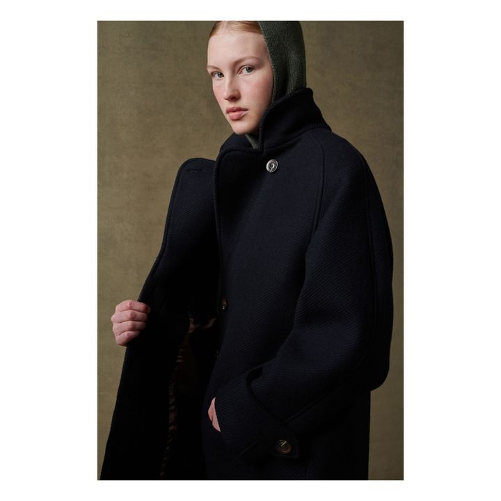 Mantel Oscar Tweed Wolle | Navy- Produktbild Nr. 2