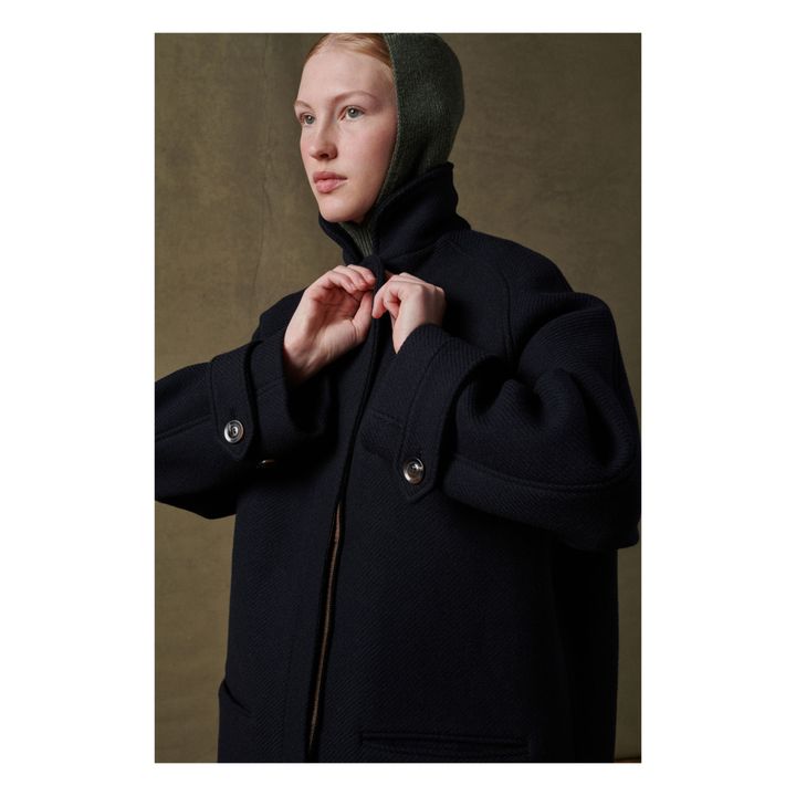 Mantel Oscar Tweed Wolle | Navy- Produktbild Nr. 4