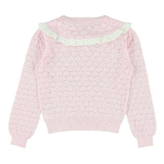 Pull Pointelle Saffron | Rose pâle