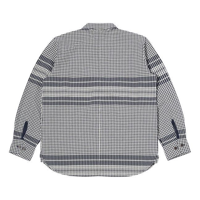 Shirt | Marineblau - Ecrufarben