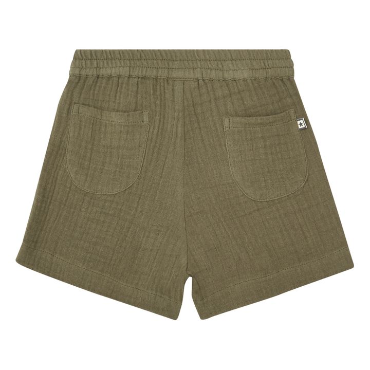 Shorts Bio-Baumwollgaze Ramb | Khaki- Produktbild Nr. 1