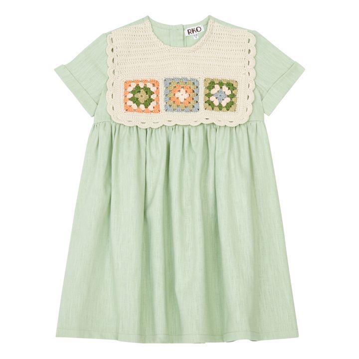 Häkelkleid aus Leinen | Salbei- Produktbild Nr. 0