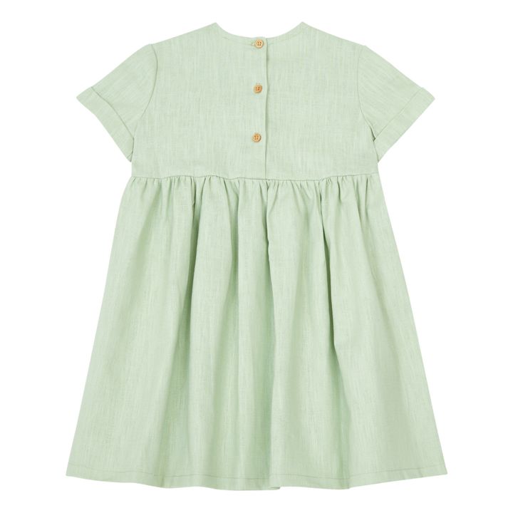 Robe Lin Crochet | Sauge- Image produit n°2