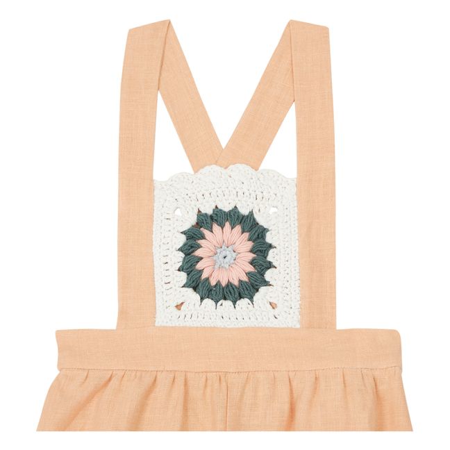 Salopette Lin Crochet | Rose pâle