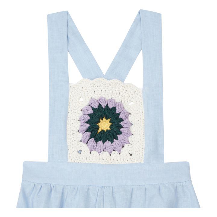 Peto de ganchillo de lino | Azul Cielo- Imagen del producto n°1