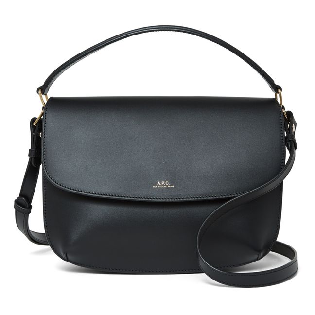 Tasche Sarah Shoulder Strap in Glattleder | Schwarz