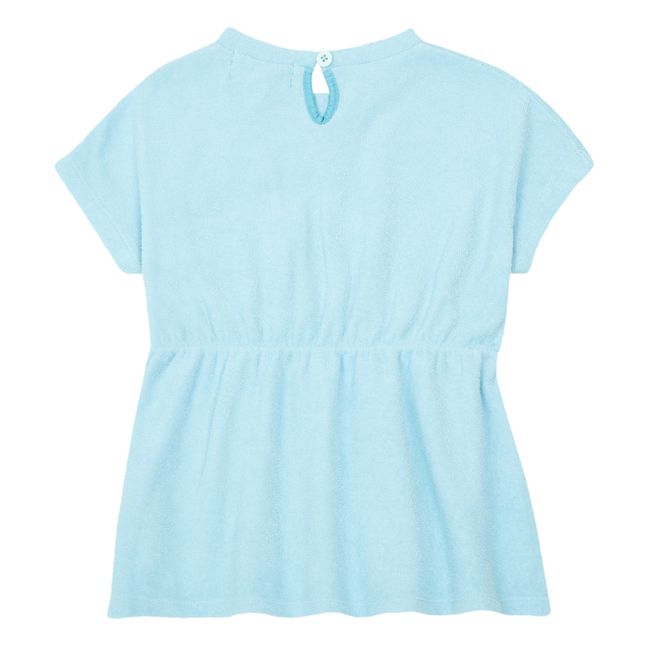 Vestido de rizo Diana | Azul Pálido