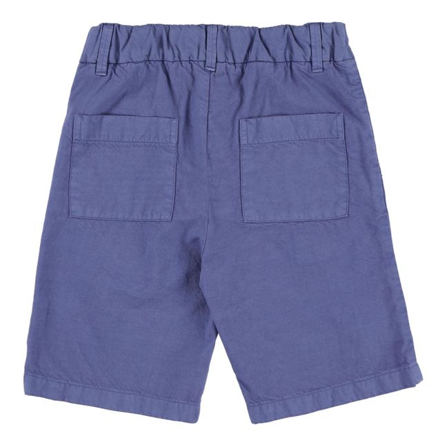 Pantalón corto de lino | Azul