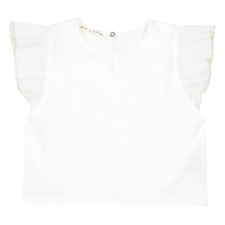 T-Shirt Volants | Ecru- Image produit n°0
