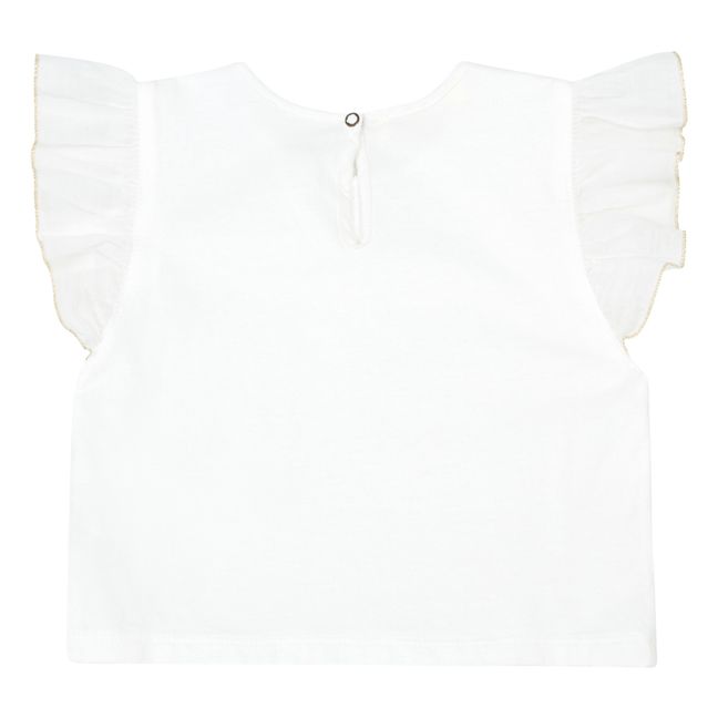 Frill T-shirt | Ecru